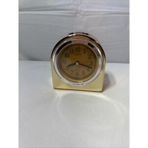 Seiko Gold Analog Quartz Dome Alarm Clock Vintage Retro Plastic
